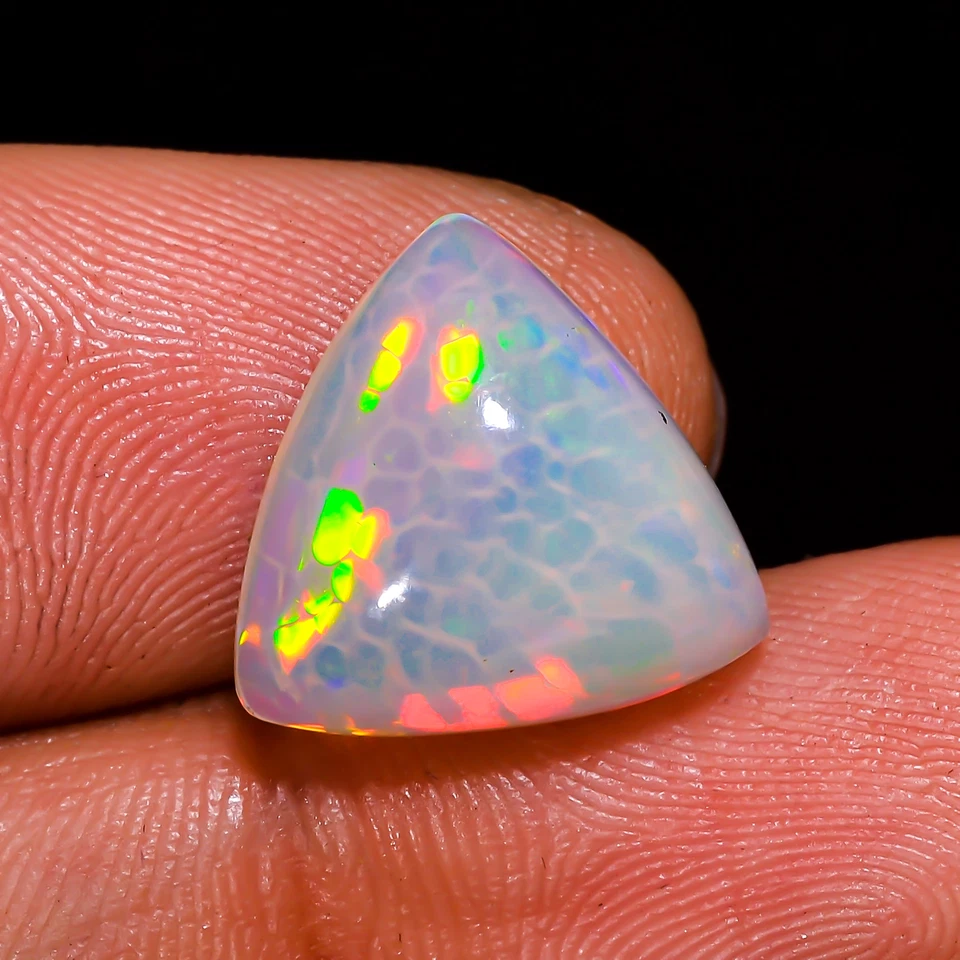 Piedra preciosa suelta de billón de cabujón de ópalo etíope natural 4 quilates 12X12X5 mm FB-16 Foto 2 de 4