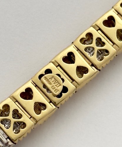AUTHENTIC ROBERTO COIN APPASSIONATA DIAMOND BRACELET 18K, RET USD $ 12,600+TAX - Picture 8 of 14