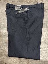 NWT Men's Alberto Cardinali Navy Ultra SkinnyFront Dress Pants Slacks Size 38/30