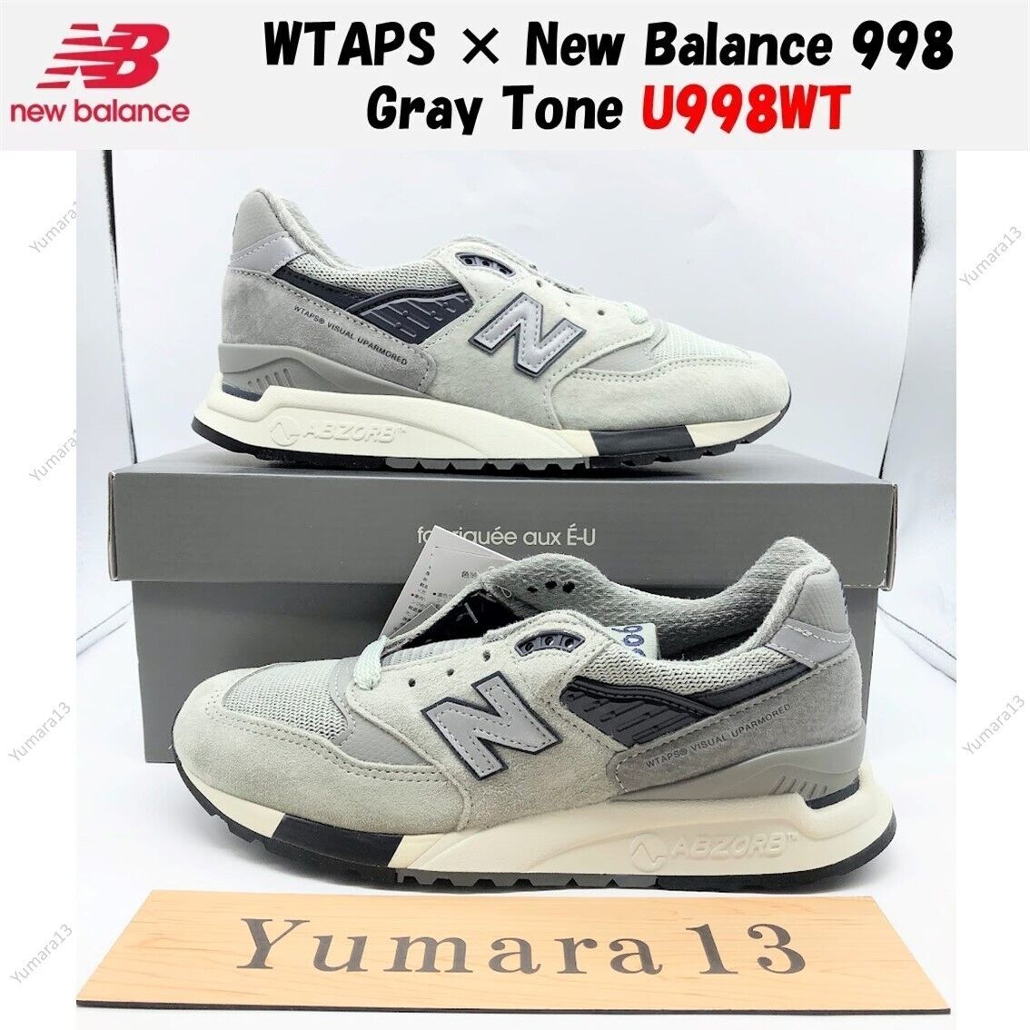 WTAPS × New Balance 998 Gray Tone U998WT Men's Size | eBay WTAPS × New Balance 998 Gray Tone U998WT Men's Size | eBay