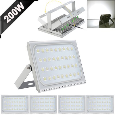 5X 200W Slim Super Power LED Flood Light Cool White Indoor Outdoor Security