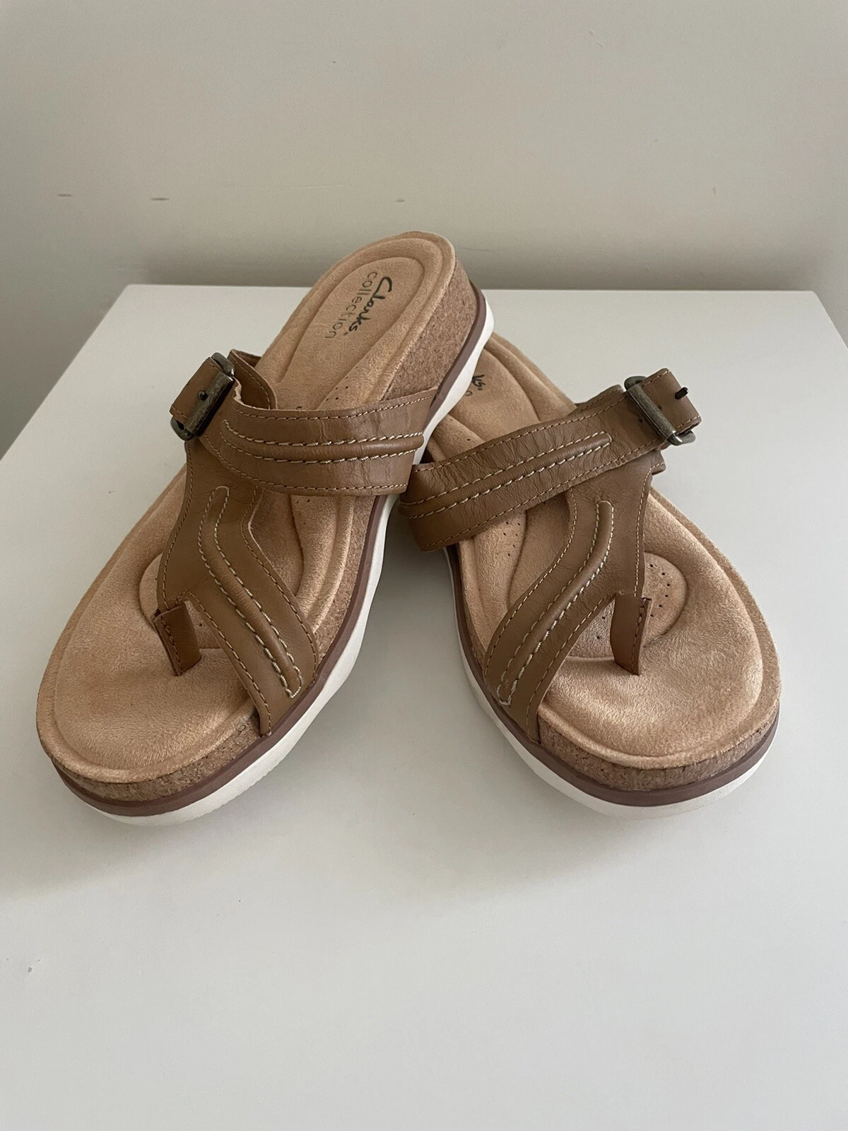 CLARKS Sandali infradito donna Clark’s Collection Ultimate Comfort marroni taglia 9 M