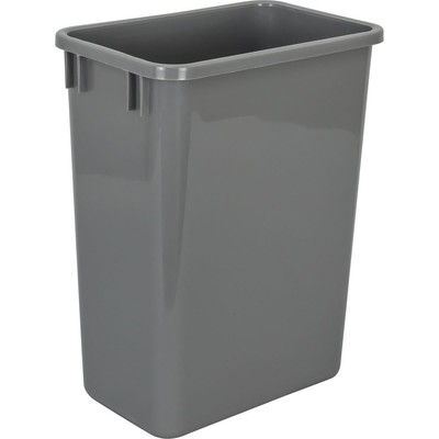 35 Qt Gray Kitchen Cabinet Waste Container Trash Can Garbage Bin Replacement