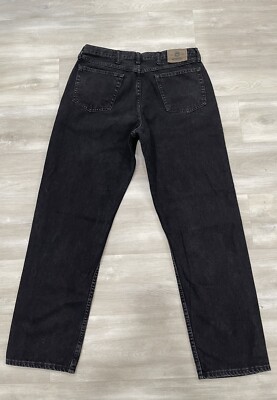 Wrangler Jeans Mens 36x32 Straight Five Star Relaxed Fit Black