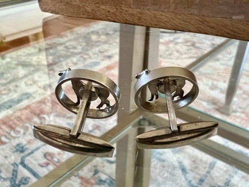 Vintage Horse Cufflinks, Horse Riding Gift, Kentucky Derby Cuff Links, Equestria - Picture 6 of 7