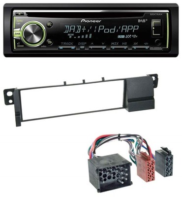 Pioneer DAB USB MP3 AUX CD Car Stereo for BMW 3 Series E46 (Round Pin, 1998 Onwards)