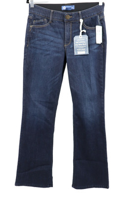 Democracy Ab Solution Itty Bitty Boot Jeans Women 8 x31 Blue Stretch Bootcut New
