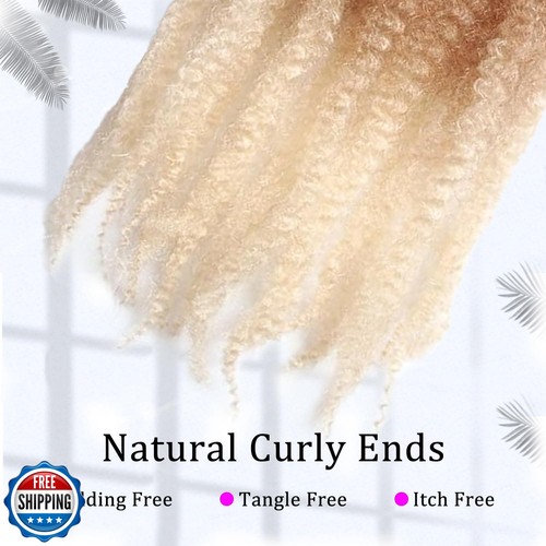 TUVOJALE Marley Twist treccia capelli 14 pollici afro kinky ricci trecce all'uncinetto 8 - Foto 5 di 5