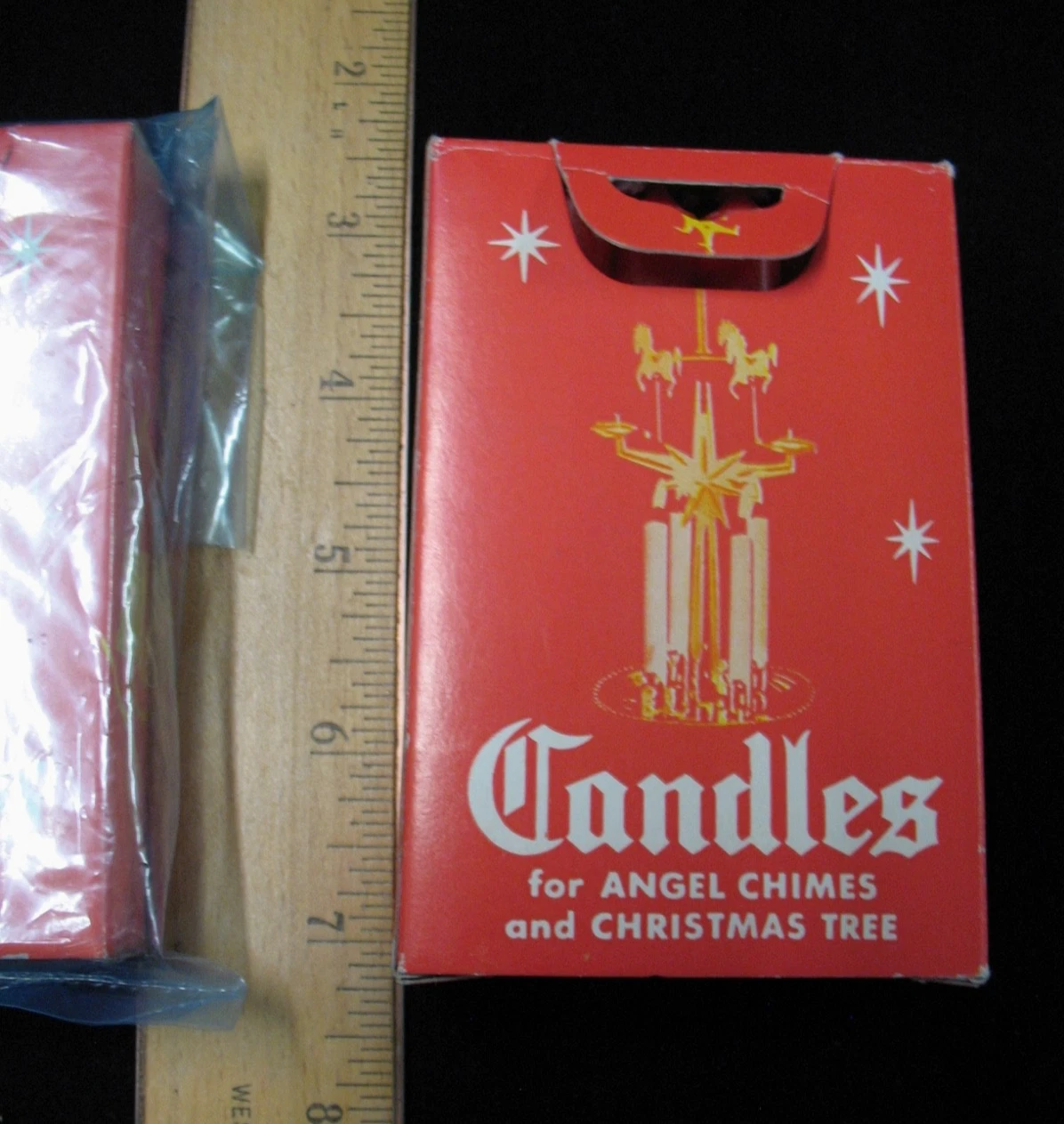 2 boxes Vintage CANDLES FOR ANGEL CHIMES AND CHRISTMAS TREE CANDLES Red White image 6