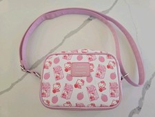 EUC Loungefly Sanrio Hello Kitty Strawberry Milk Camera Crossbody Bag Purse Pink