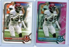 2 * JORDAN BATTLE * 2022 BOWMAN UNIVERSITY PINK REFRACTOR + BASE RC