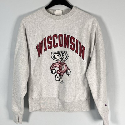 Champion Reverse Weave Sweatshirt 90s Wisconsin Badgers Mens S
