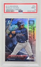 2018 Bowman RONALD ACUNA Chrome Refractive Rookie Card PSA 9 Mint