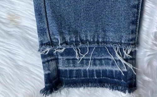 Blank NYC Jeans Womens 28 Blue Skinny Crop Strech Denim Distressed Modified - Picture 10 of 11