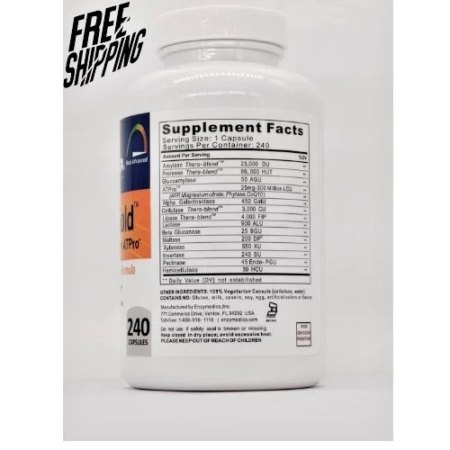 Enzymedica Digest Gold Soporte Avanzado 240 Cápsulas Exp 03/2027. Foto 3 de 3