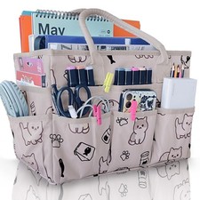 Craft Organizer Tote Bag   Art Organizer, Craft Caddy with Multiple Pockets, ...
