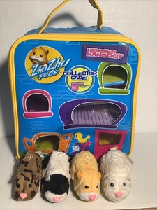 Zhu Zhu Pets Hamsters Nugget  Chunk Cappuccino Collector Carrying Case  Tested