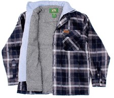 Gr. M Holzfäller Hemd gefüttert Kapuzenhemd Winter Hoody Kapuzenjacke Thermohemd