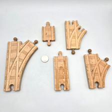 Thomas  Friends Wooden Railway Train Tank Track Lot x5 Switch Split Adapter