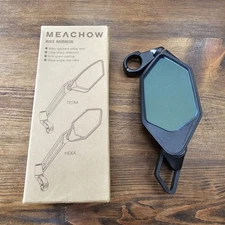 MEACHOW New Bike Mirror HEXA Right Lens Blue Anti Glare Scratch Resistant Wide