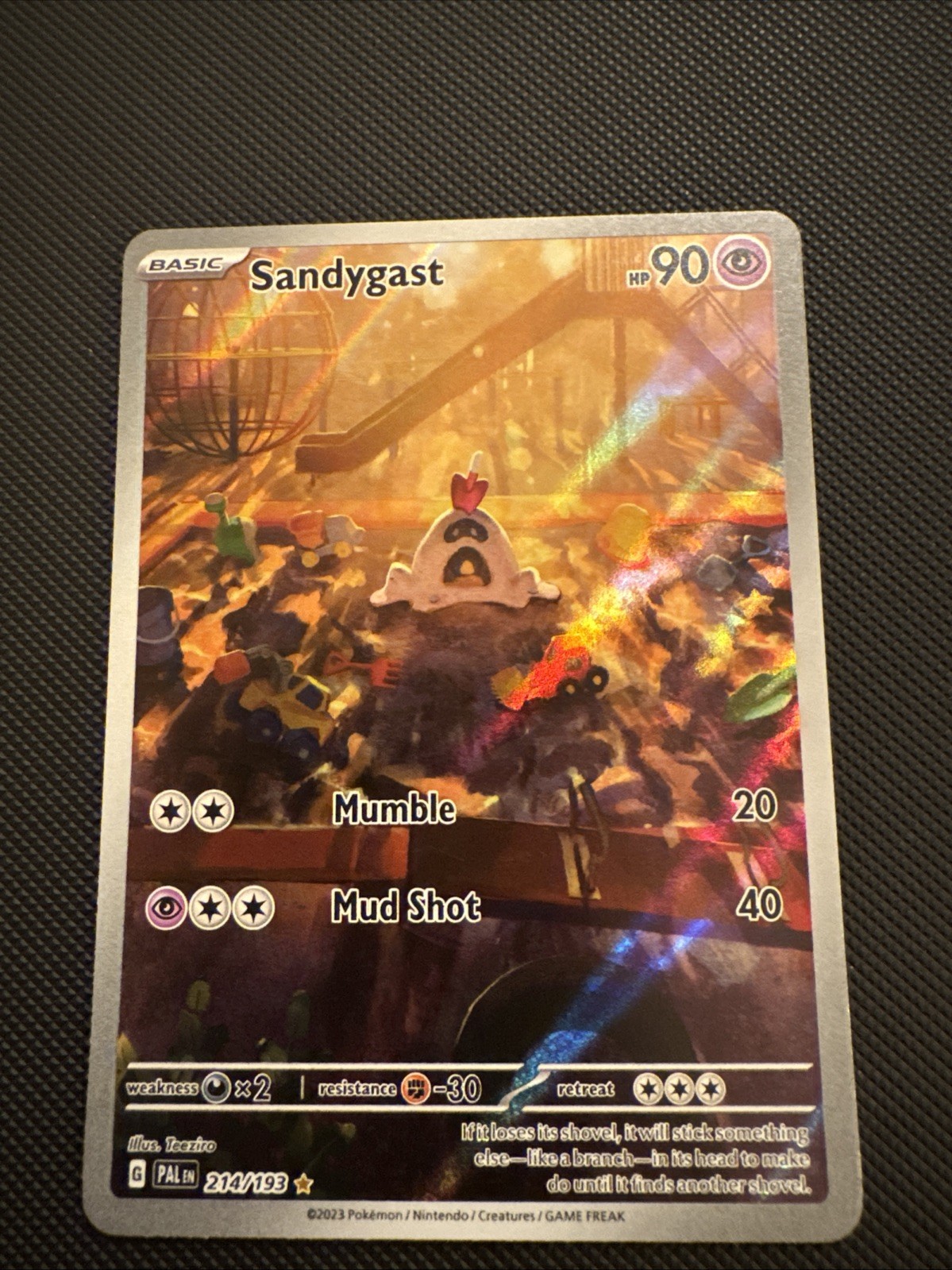 Pokemon Card TCG - Sandygast 214/193 Illustration Rare Paldea Evolved Near Mint