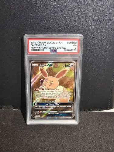 2019 POKEMON SM BLACK STAR PROMO #SM233 FULL ART/EEVEE GX PSA 7