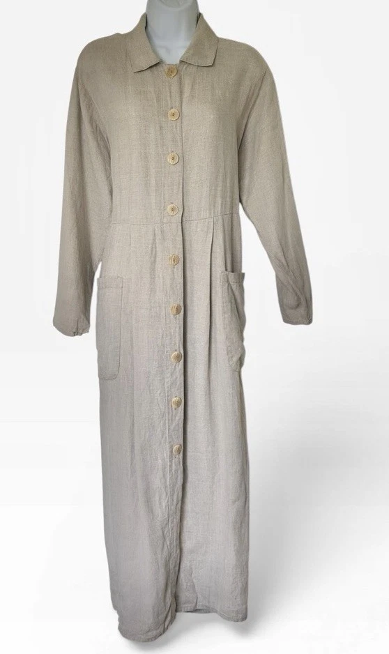FLAX Linen Long Sleeve Long Dresses for Women for sale | eBay