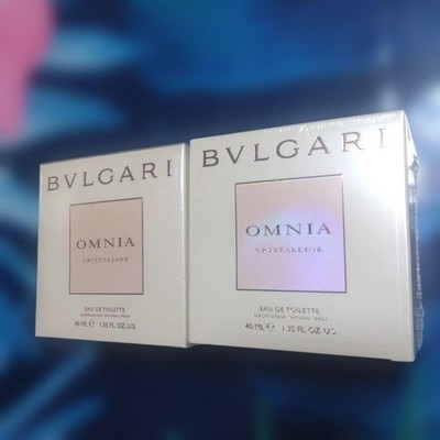 BVLGARI OMNIA CRYSTALLINE Eau de Toilette 40ml × 2 perfume  w/Box Sealed