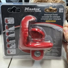 Master Lock 389DAT Universal Trailer Coupler Lock Red Tough
