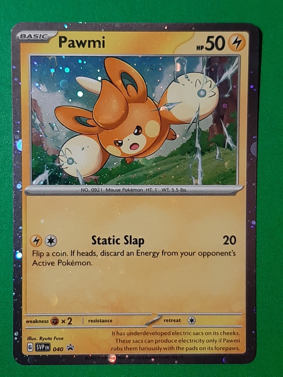 Pokémon TCG Scarlet & Violet Black Star Promo Pawmi #40 Rare Cosmos