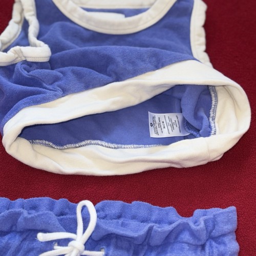 Girls Blue Medium Size 7/8 Free Assembly Cropped Top Shirt and Skirt Outfit Set - Picture 5 of 10