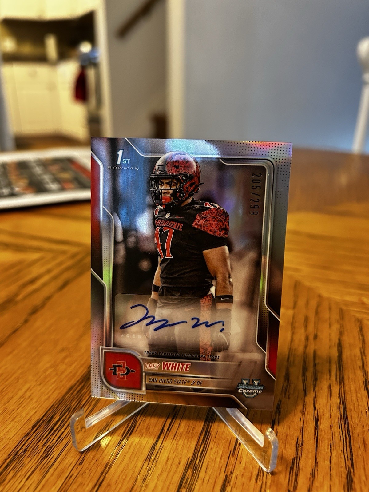 2025 Bowman University Chrome  Autographs Trey White #BCA-TWH Refractor /299  
