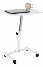 Seville Classics Airlift Mobile Height-Adjustable Laptop Stand with Wheels, 24
