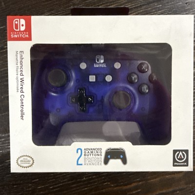 Nintendo Switch Enhanced Wired Controller BNIB Purple PowerA Mappable Buttons