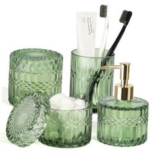 Bathroom Accessories Set, 4Pcs Bathroom Decor Accessory Sets Complete, Green