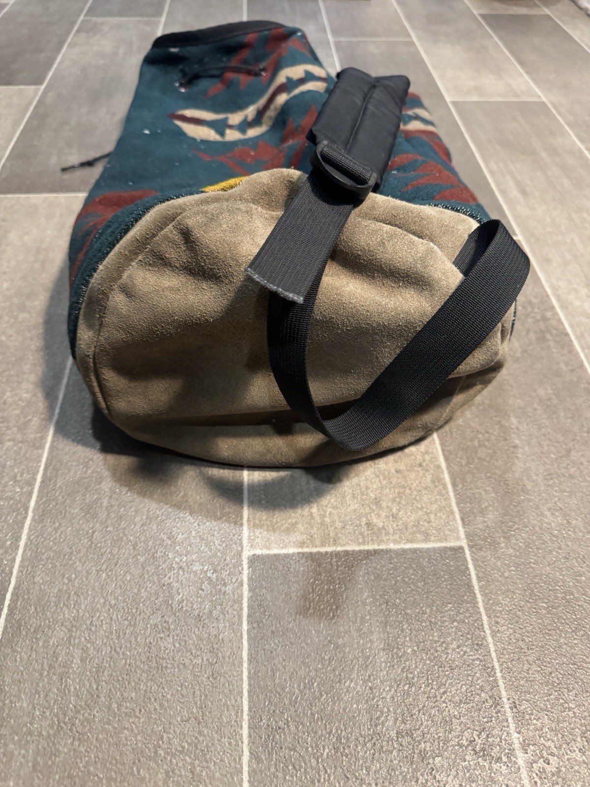 Vintage Pendleton Wool Sling Backpack Drawstring … - image 3