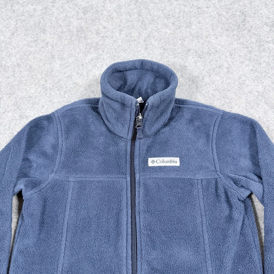 Chaqueta polar Columbia cremallera completa exterior se adapta a jóvenes/niños unisex talla XS (6/7) azul Foto 2 de 4