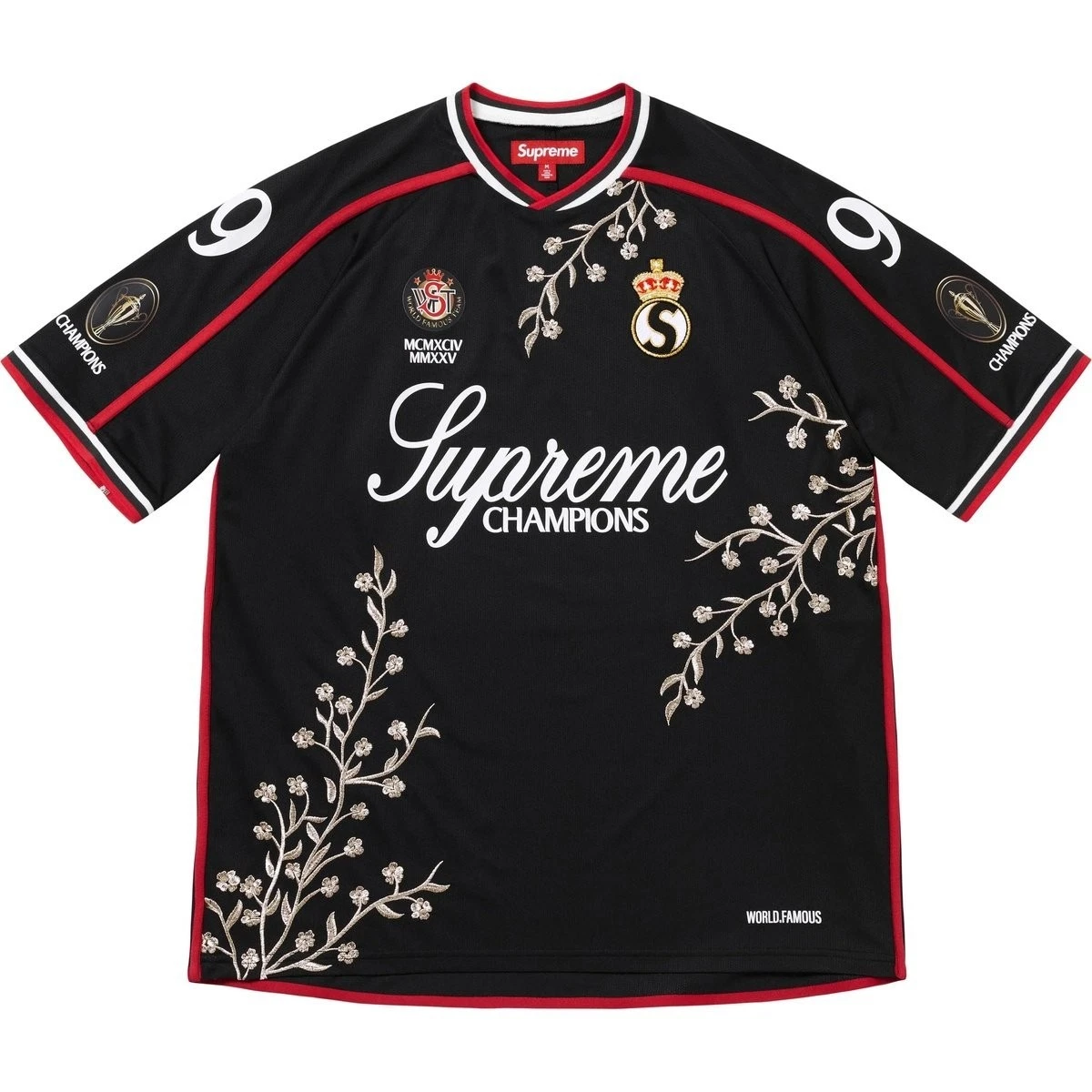 ⭕シュプリーム バウンド サッカージャージ(ラインストーン付き)黒 XXL Supreme Soccer Activewear Tops for Men for Sale | Shop Men's