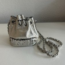 Moschino Damen Handtasche Silber UVP 595€ WIE NEU TOP