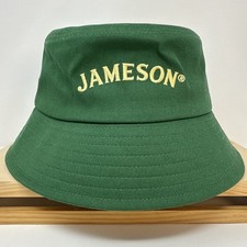 Jameson Irish Whiskey Cotton Bucket Hat Fisherman Beach Green Script OSFM