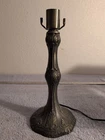 Tiffany Style Glass Table Lamp Base With Switch Excellent Condition