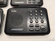 Wuloo Intercoms Wireless   1 Mile Range   10-Channel   4 Pack Barely Used 