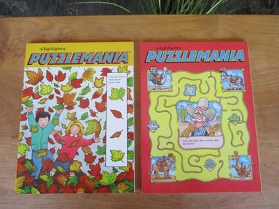 Vintage Highlights for Children Magazine Puzzlemania Books 1990 Lot of 2 NEW