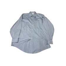 Brooks Brothers Traditional Fit Blue Oxford Cotton Dress Shirt 16.5-33 Mens