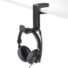 EBQOSK Rotating Headphone Stand, No-Drill 360 PC Gaming Black