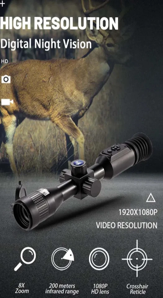 NV003 Nachtsicht Zielfernrohr 2-8X 850nm IR NV HD Digital Tactical Monokular  - Bild 2 von 4