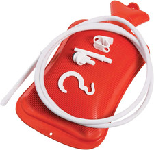 Hot Water Bottle 2 Quart Red Rubber Reusable Enema and Douche Kit Personal Care