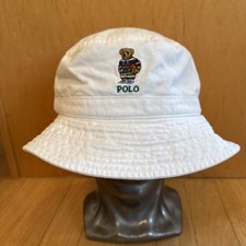 Polo Ralph Lauren Bear Bucket Hat One Size White Outdoors Basketball