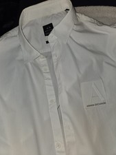 Armani Exchange Large White Cotton Buttoned Shirt Good Condition