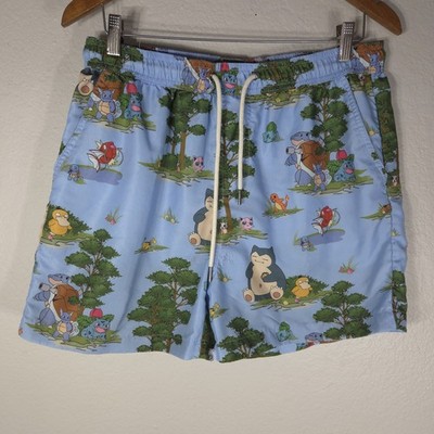 Box lunch Opposuits Official Kanto Pokemon Swim Trunks Board Shorts Men's L